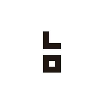 recommend clip art: Letter L and o square geometric symbol simple logo vector