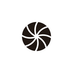 Fan speed, round geometric symbol simple logo vector