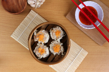 Delicious Steamed Siu Mai Dim Sum