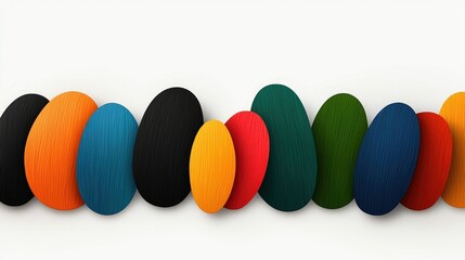 Colorful Abstract Rounded Shapes on a Light Background for Creative Design Projects