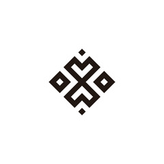 Decoration, squares, abstract geometric symbol simple logo vector