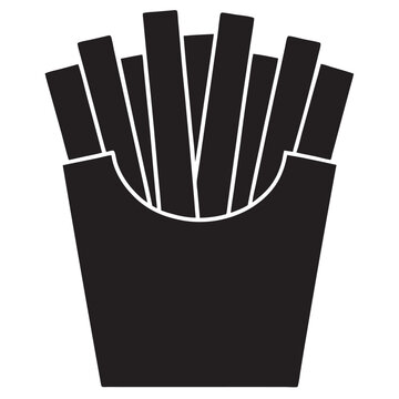 recommend clip art: French fries icon silhouette