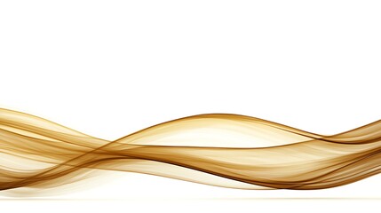 Abstract Brown Waves on White Background