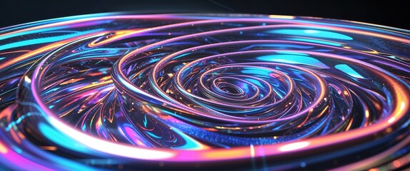 This visually captivating abstract background features a blend of vibrant spiral patterns illuminated by luminous colors, creating an ultra detailed and mesmerizing design that draws the viewer's eye