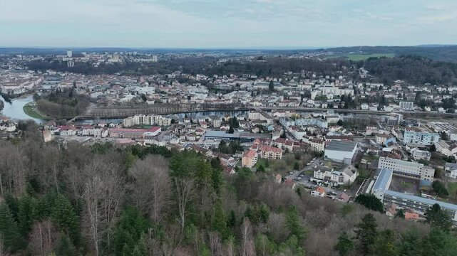 La ville d'Epinal vue par drone