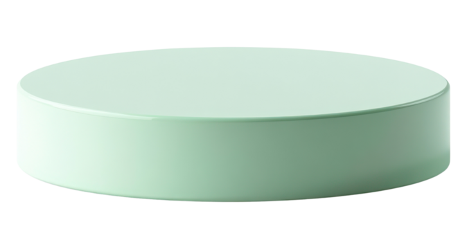 PNG Empty pastel green Cylinder podium platform cylinder display product.