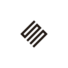 Letter Sn square, elegant geometric symbol simple logo vector