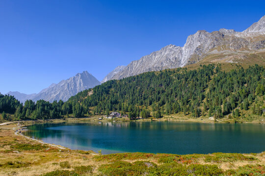 Scenic view of Obersee lake in Staller Sattel, East Tyrol, Austria