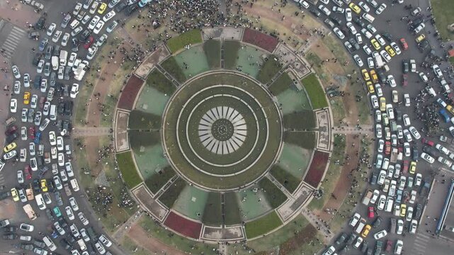 Drone shot of Damascus, Celebrations for the fall of Bashar al-Assad.
