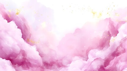 Fototapeta premium Soft pastel pink and gold watercolor background with bokeh effect for design and artistic applications