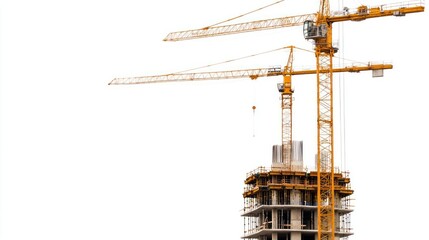 Construction Site With Cranes