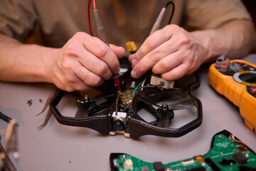 The detailed Drone Repair Process carried out meticulously in a specialized workshop setup