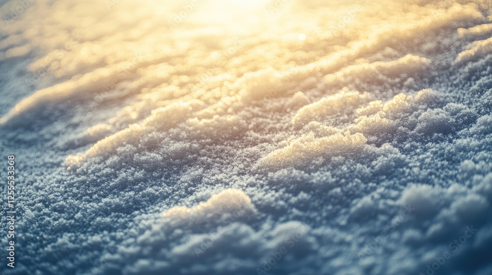 Poster a detailed close-up of a snow-covered car windshield with unique frosty patterns and textures formin