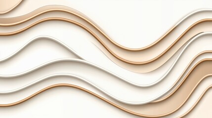 Obraz premium Elegant Curved Lines in Soft Neutral Tones for Modern Background Design and Decoration