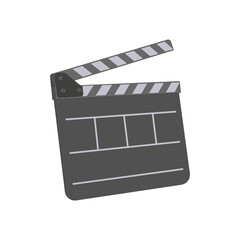 Movie Clapper Board Video Production Vector Illustration, Isolated
