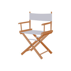 Directors Chair Video Production Vector Illustration, Isolated