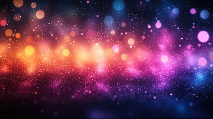 Obraz premium Vibrant Carnival Theme with Multicolored Bokeh Background Effects