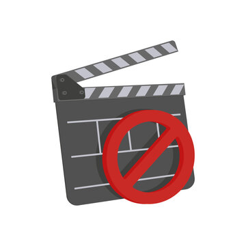 Forbidden Video Video Production Vector Illustration, Isolated