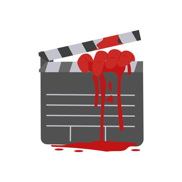 Horror Video Video Production Vector Illustration, Isolated