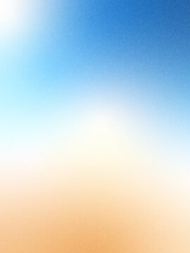 Blur morning sky gradient. Gradation blue background with noise. Grainy abstract backdrop sea water. Ocean wave. Vector summer calm cover illustration.