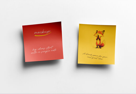 Minimalist Note Mockup | Sticky Memo, Sticker, Reminder Pad, Stationery Design, Branding, Creative Showcase, Marketing Visual, Office Paper, Elegant Notepaper