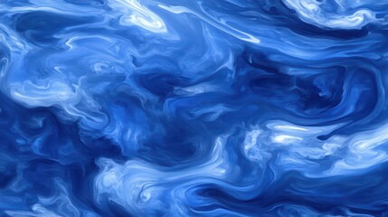 Obraz premium Deep Blue Abstract Art with Swirling Patterns and Textures