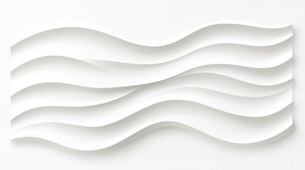 Obraz premium Abstract White Waves Background with Soft Curves and Shadows for Elegant Design Projects