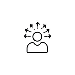 Self awareness vector line icon