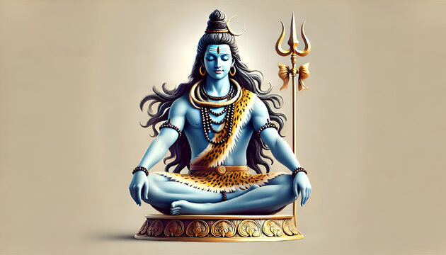 happy maha Shivratri festival celebrated of lord shiva night, illustration design background