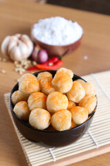 Indonesian Cilok Snack: Delicious Spicy Cilok Balls in a Bowl