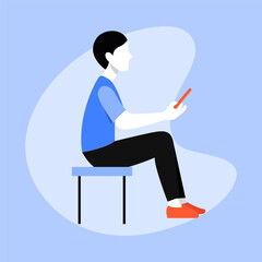 Modern Digital business people working character vector Illustration design. Simple and minimalist vector illustration.