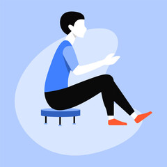 Modern Digital business people working character vector Illustration design. Simple and minimalist vector illustration.