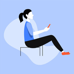 Modern Digital business people working character vector Illustration design. Simple and minimalist vector illustration.