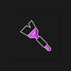 Filled outline Beekeeping brush icon isolated on black background. Tool of the beekeeper. Flat filled outline style with shadow. Vector