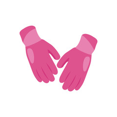 Gloves , Autumn Isolated Vector Illustration