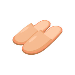 Warm Slippers , Autumn Isolated Vector Illustration