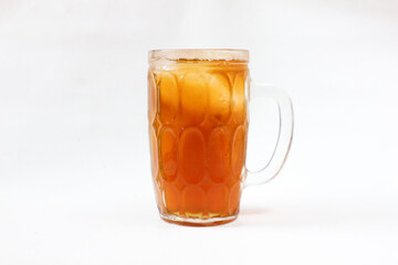 Refreshing Iced Tea in a Glass Mug