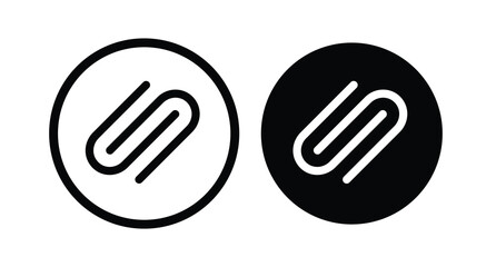  link icon, paperclip icon. attached link file icon, attachment , document, office paper clip icon symbol. attached link file signs, vector illustration