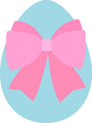 Easter eggs tied with bow flat vector illustration design isolated.
Transparent background.