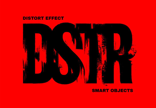 Distort Machine Photoshop Effect Mockup
