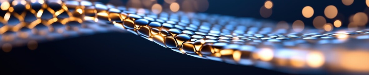 Obraz premium Fluid pattern of shining spheres creating an abstract texture in a luminous environment