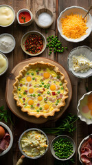 Step-by-step Process of Preparing Easy and Delicious Quiche - From Ingredients to Fresh Out of the Oven