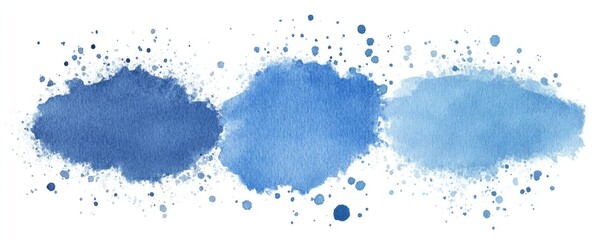 Obraz premium Blue watercolor splash design, abstract background, graphic element