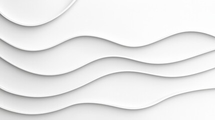Abstract White Waves on a Smooth Background for Modern Design and Creative Projects