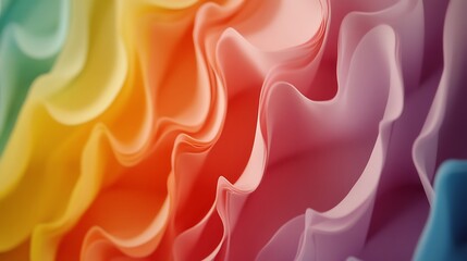 Obraz premium A colorful abstract pattern of vibrant waves, blending together in harmonious motion