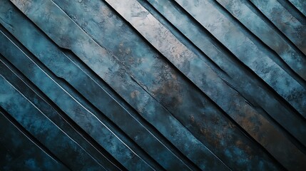 Diagonal metallic texture, dark blue, grunge background