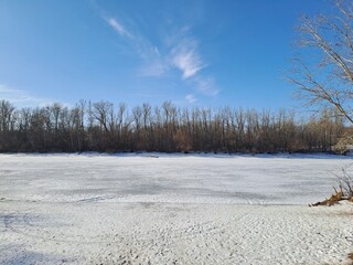 winter landscape with river