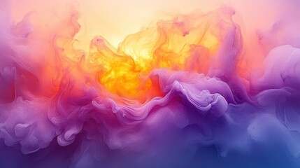 Obraz premium Abstract colorful swirls of vibrant paint mixing in water.