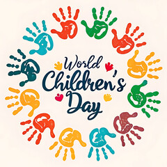 Fototapeta premium Happy Childrens Day Illustration Joyful Kids Celebration, banner, poster, gift card and Happy Childrens Day Background.