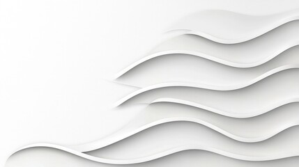 Obraz premium Elegant White Waves Design on Light Background for Modern Minimalist Aesthetic Appeal